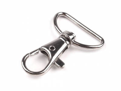 Karabiner mit Wirbel | metall nickel silber